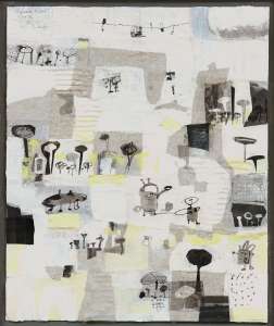 Wilfried Anthofer „A g’made Wiesn“, 2009, Mischtechnik, Collage