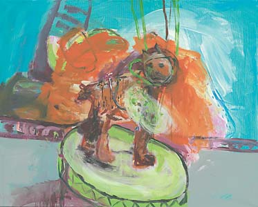 Katja Barinsky "Lampenfieber", 2002, Acryl, 80 x 100 cm
