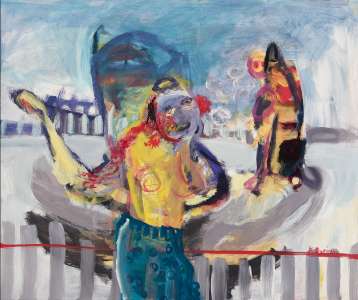 Katja Barinsky „Unerfüllte Wünsche“, 2007, Acryl auf Leinwand, 100 x 120 cm