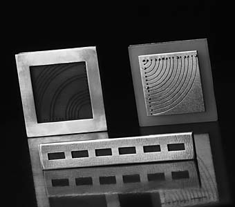 Brigitte Berndt Broschen 1999 Silber Plexiglas
