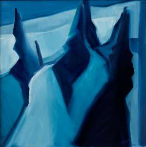 Hajo Blach „Winterbäume“, 2009, Öl, 80 x 80 cm
