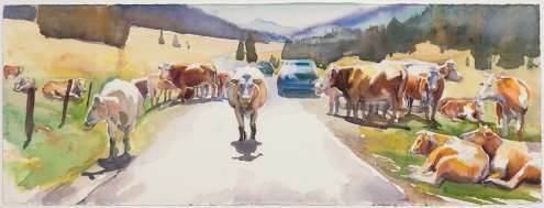 Ludwig Brunner „Passage", 2011, Aquarell, 62 x 93 cm