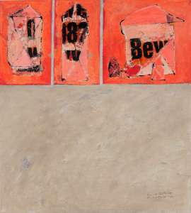 Renate Christin aus der Serie „Gemeinsames Haus Europa“, 2005, Mischtechnik, 100 x 90 cm