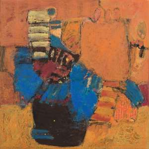 Renate Christin „So was wie Blumentopf“, 2010, Acryl auf Leinwand 90 x 90 cm