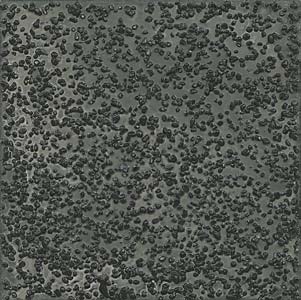 Werner Claßen "EINS/Schwarz-III grau-grün", 2003, Rieselkies, Pigmente, Leinwand, 50 x 50 cm