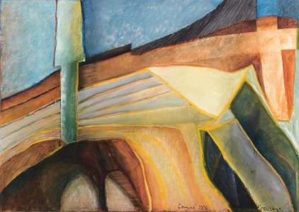 Gisela Conrad „Kreuzweg“, Mischtechnik, 100 x 140 cm