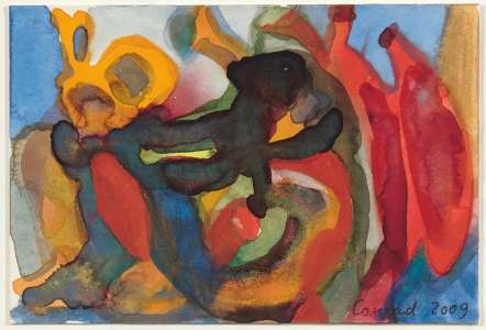 Gisela Conrad „Erkundungen“, 2009, Aquarell Karton, 8,2 x 12 cm