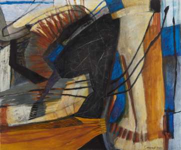 Gisela Conrad „Gezügelt”, 2010, Michtechnik/Leinwand, 100 x 120 cm