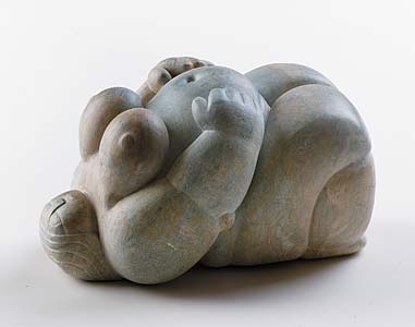 Erika Einhellinger " Mirabilis ", 2002, Speckstein, 14 x 23 cm