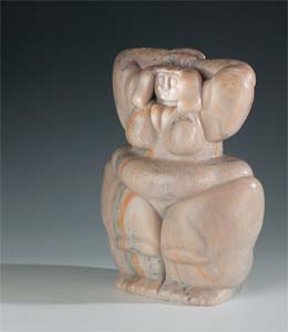 Erika Einhellinger "Barbie", 2004, Speckstein, 33 x 25 x 13 cm