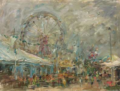 Hermann Eller „Frühlingsfest“, Öl, 60 x 80 cm