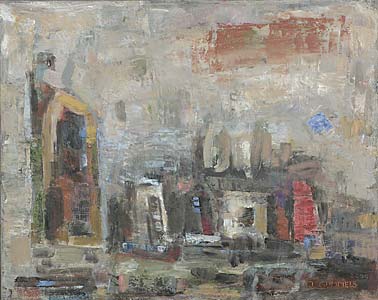 Ingo Gummels " Magischer Raum ", 2001, Öl auf Leinwand, 40 x 50 cm