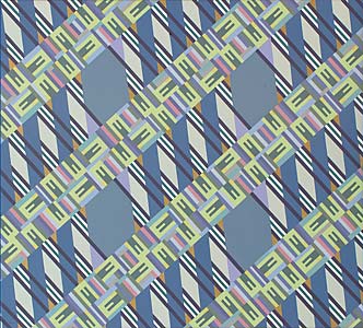 Herta Habarta " Richtungen LXXXVII-ASTANDOR 2002 ", Acryl auf Leinwand, 92 x 102 cm