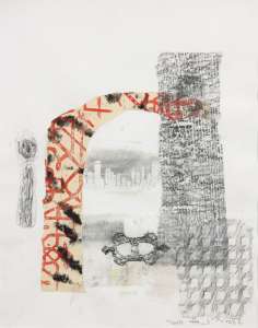 Renate Haimerl-Brosch „Signora Matelda“, 2010, Collage, 50 x 40 cm