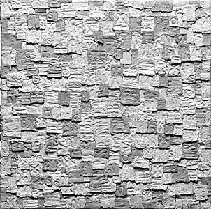 Angeliki Hofmann Print Shop, Papier handgeschöpft, bearbeitet, 80 x 80 cm,2001