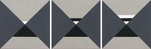 Rita Karrer „Beethoven III/1“, „Beethoven III/2“, „Beethoven III/3“, Öl, 40 x 40 cm