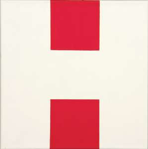 Rita Karrer „Quadrat-Variation XIV", 2009, Öl, 40 x 40 cm