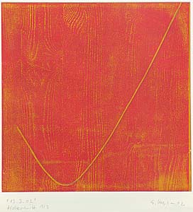 Ekkehard Keppler " 13.3.02 ",2002, Holzschnitt 1/3, 70 x 70 cm