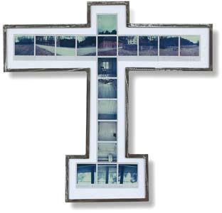 Wolfgang Keuchl "Oberpfalz-Atelier", SX-70 Polaroid-Collage, 80 x 84 cm