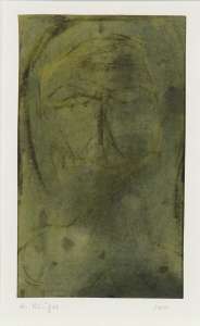 Harald Klinger „o.T." , 2010, Mischtechnik (Beize), 16 x 9 cm