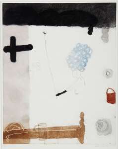 Tom Kristen „Biene Spazierenführen“, 2011, Aquatinta, 80 x 60 cm