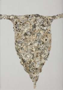 Nana Kutschera „Organische Form“, 2011, Collage/Papier, 100 x 70 cm