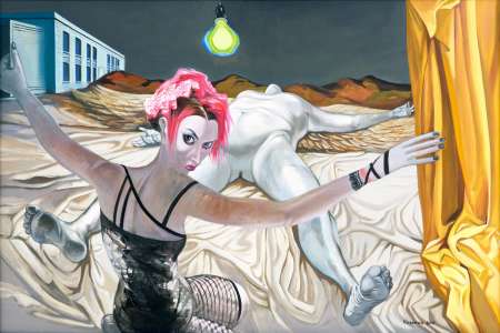 Oleg Kuzenko „Engel ist tot", Öl auf Leinwand, 100 x 150 cm