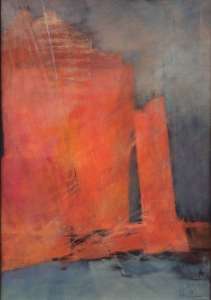 Ruthild Langhammer „I - 08“, 2008, Tempera, 100 x 70 cm