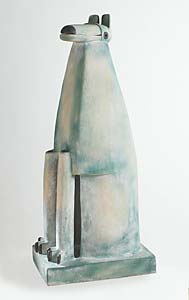 Peter Mayer "Großer Sitzender Hund", Terrakotta, 117 x 50 cm