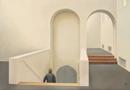 Josef Mayer “ Kunstverein München”, 2008, Öl auf Leinwand, 90 x 130 cm