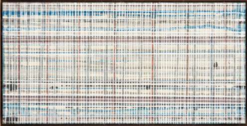 Manfred Mayerle „POST DJERASSI A4/2009-2011", 2011, Mischtechnik, 15 x 30 cm