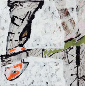 Johanna Obermüller “Fest im Griff”, Acryl, 30 x 30 cm