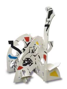 Johanna Obermüller „Durchlöcherte Giraffe“, 1991/2011, Sperrholz lackiert, 190 x 160 x 140 cm