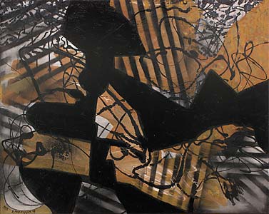 Rudolf Pospieszczyk " Werk Nr. 1912 ",1999, Acryl, 80 x 100 cm