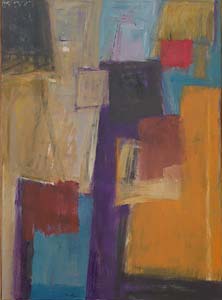 Heiner Riepl " Komposition X ",2000, Öl auf Leinwand, 150 x 110 cm