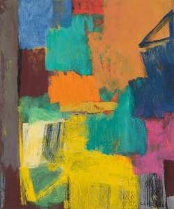 Heiner Riepl „Komposition XXXII“, 2004/05, Öl auf Holz, 60 x 50 cm
