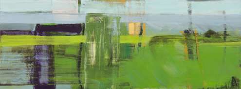Nina Seidel-Herrmann “von Ort zu Ort 3”,Acryl auf MDF, 30 x 80 cm