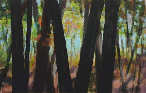 Nina Seidel-Herrmann „Ausweg I ", 2010, Acryl auf Papier, 79 x 121 cm