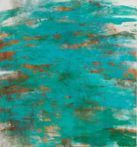 Maria Seidenschwann „o. T." (1), 2010, Mischtechnik auf Leinwand, 120 x 110 cm