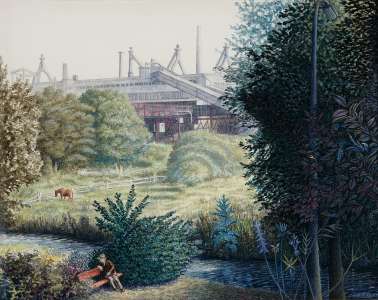 Manfred Sillner “Rentner”, Deckfarben, 25 x 33 cm