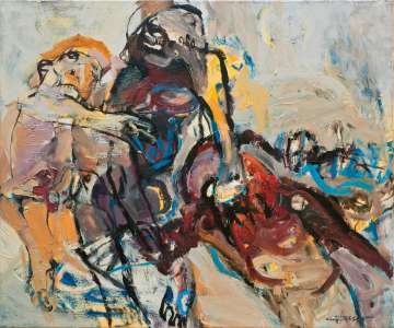 Georg Tassev „Gesetzentwurf", 2012, Öl auf Leinwand, 100 x 120 cm
