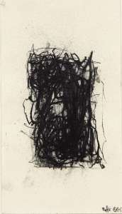 Inken Töpffer „o. T.“, 2009, Kohle auf Papier, 33 x 27 cm