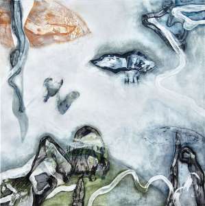 Liz Turba-Bernhardt „Leduslacis“, 2012, Acryl auf Leinwand, 140 x 140 cm