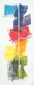 Walter Veit-D. "Parerga II", 2003, Lithografie von 8 Steinen, 135 x 55 cm