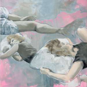 Sabine Wild „Sandras“, 2010, Öl auf Leinwand, 150 x 150 cm