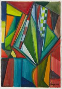 Johann Baptist Wölfl „Mann mit großem Bier“, 2012, Erle/Acryl, 93 x 36 cm